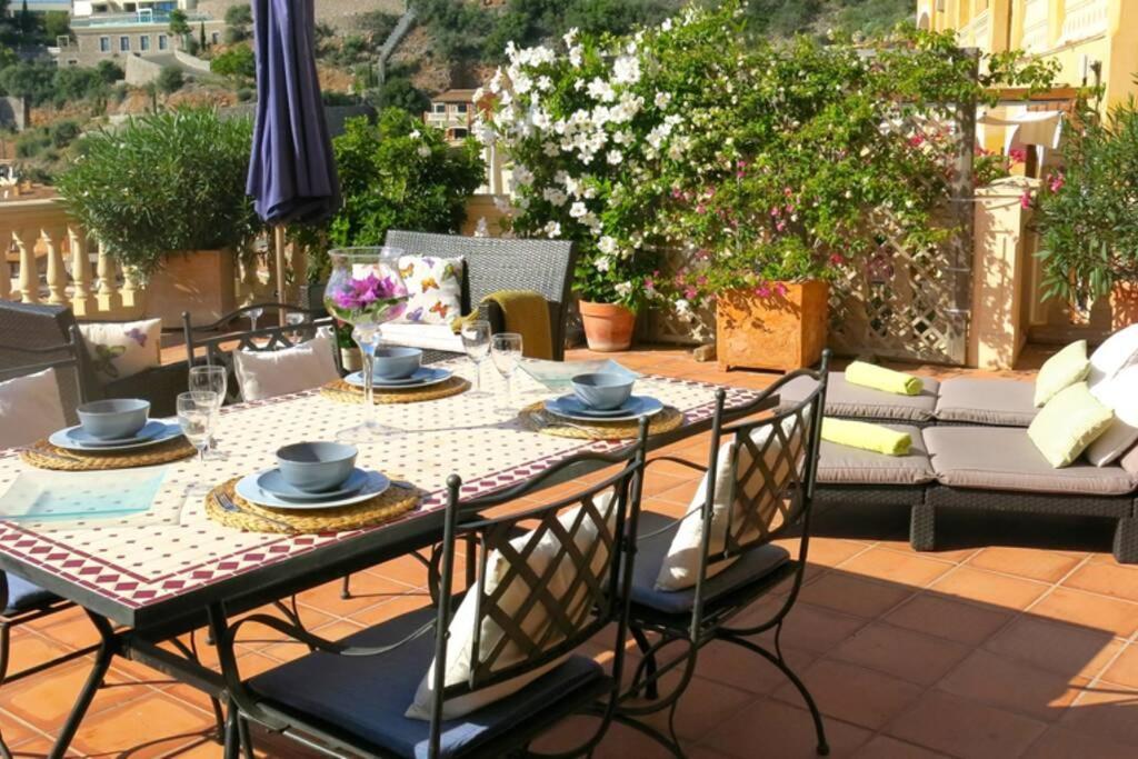 Apartamento En El Puerto De Soller Con Gran Terraza Privada Y Vistas Al Mar. Piscina Comunitaria. Localizado En Un Zona Tranquila Y Muy Soleada. Wifi Gratis Disponible. Parking. Eksteriør bilde