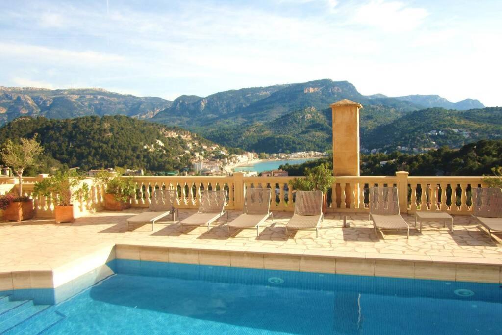 Apartamento En El Puerto De Soller Con Gran Terraza Privada Y Vistas Al Mar. Piscina Comunitaria. Localizado En Un Zona Tranquila Y Muy Soleada. Wifi Gratis Disponible. Parking. Eksteriør bilde