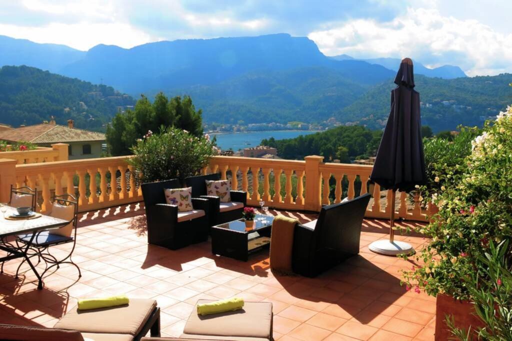 Apartamento En El Puerto De Soller Con Gran Terraza Privada Y Vistas Al Mar. Piscina Comunitaria. Localizado En Un Zona Tranquila Y Muy Soleada. Wifi Gratis Disponible. Parking. Eksteriør bilde